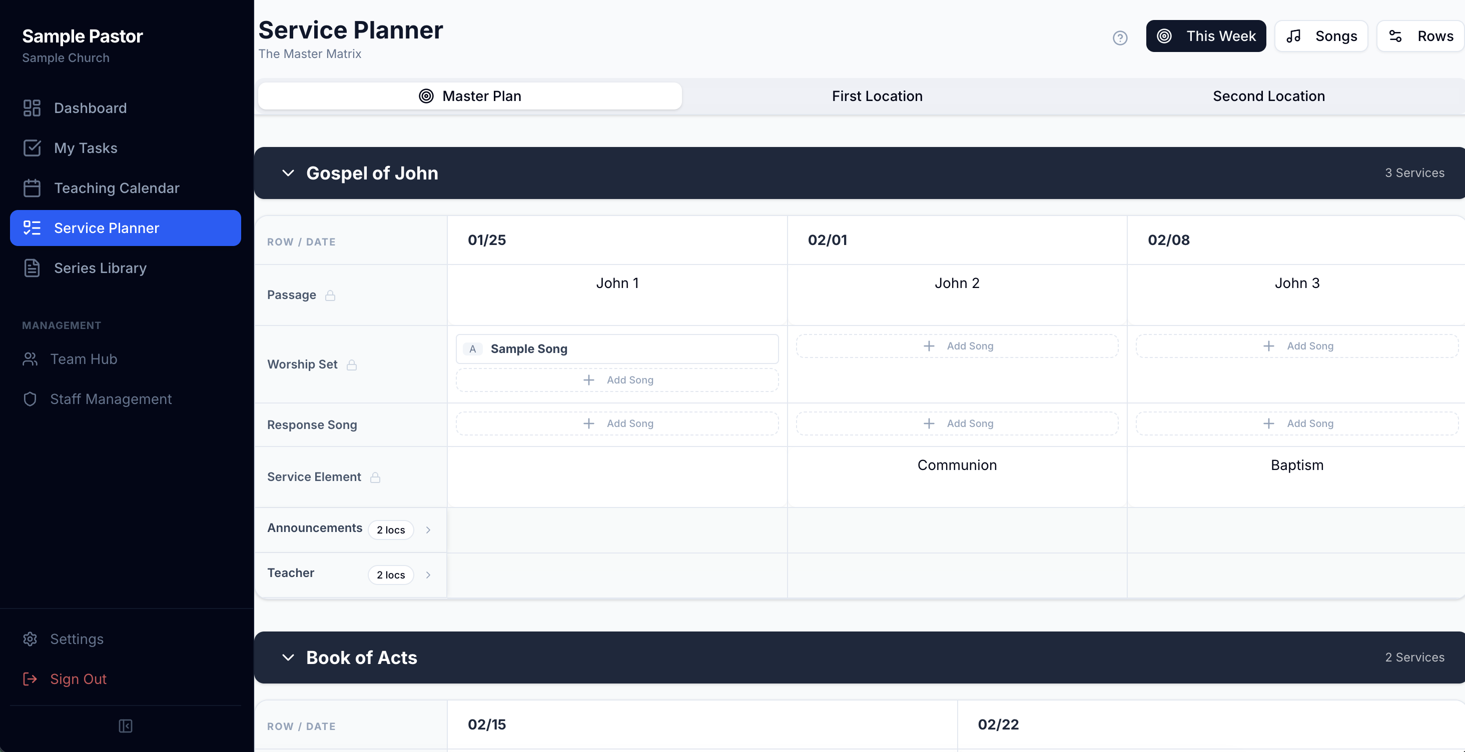 Jethro Service Planner